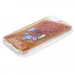 Wholesale iPhone 7 LED Flash Design Liquid Star Dust Case (Dream Catcher Gold)